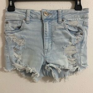 American Eagle light wash jean shorts